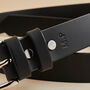 Personalised Men's Leather Belt With Engraved Message, thumbnail 5 of 8