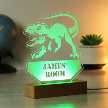 Personalised Kids Dinosaur LED Light, 6 of 11