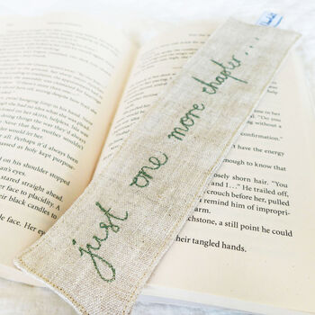 One More Chapter Embroidered Bookmark, 4 of 4