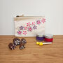 Wood Block Printing Kit Floral Zip Bag, thumbnail 3 of 5