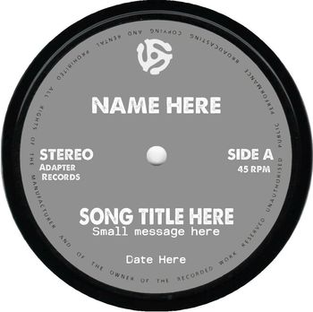 Framed Vinyl Record Personalised Label, 12 of 12