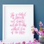 She Is Clothed In Strength Calligraphy Print, thumbnail 2 of 6