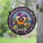 Pansy Personalised Stained Glass Effect Suncatcher, thumbnail 6 of 7