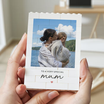 Personalised Mum Photo Block Keepsake Mother's Day Gift, New Mum And Birthday Present, 6 of 12
