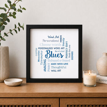 Personalised 80th Birthday Word Art Gift For Him, 4 of 8