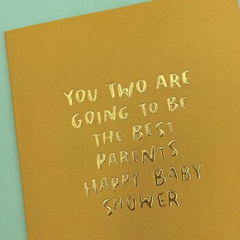 Typographical Happy Baby Shower Card, 2 of 2
