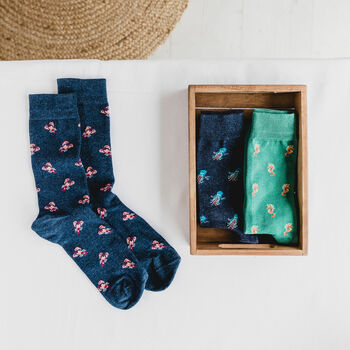 Ethical Organic Cotton Octopus Socks, 4 of 4