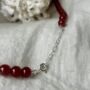 Edie Red Agate Pearl Sterling Silver Necklace, thumbnail 2 of 3