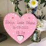 Personalised New Baby Girl Wooden Heart, thumbnail 4 of 5