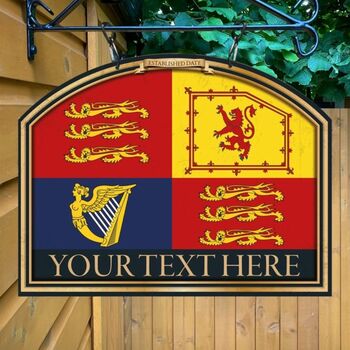 Royal Standard Personalised Home Pub Man Cave Sign, 5 of 8