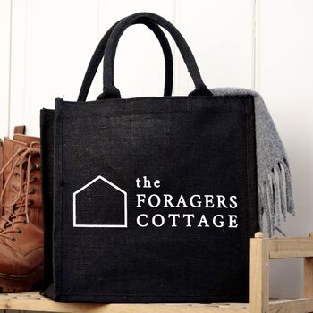 The Foragers Cottage Jute Tote Bag, 2 of 3