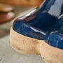 Personalised Midnight Blue Welly Boots Plant Pot, thumbnail 4 of 7