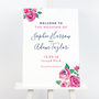 Adela Navy And Pink Floral Wedding Table Plan, thumbnail 3 of 3