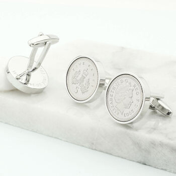 Personalised 21st Or 18th Birthday Five Pence Cufflinks, 2 of 12