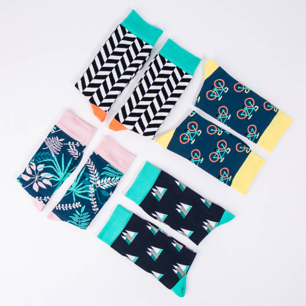Men's Ethical Bicycle Print Sock By MAiK | notonthehighstreet.com