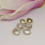 Green Amethyst Gold Plated Sterling Silver Earrings, thumbnail 1 of 7