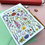 Wildflowers Of Britain Art Blank Greeting Card, thumbnail 10 of 12