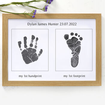 Personalised Baby Handprint And Footprint Artwork, 2 of 7