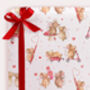 Three Sheets Of Watercolour Mice Love Wrapping Paper, thumbnail 1 of 2