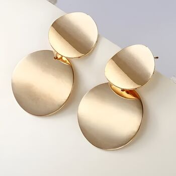 Gold Gilded Circlet Elegance Earrings, 2 of 4