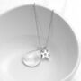 Personalised Matte Star And Drop Necklace, thumbnail 2 of 9