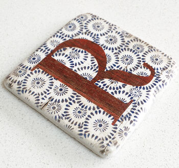 Vintage Style Initial Letter Coaster, 4 of 8