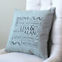 Personalised Wedding Word Design Cushion, thumbnail 3 of 5