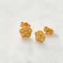 Tiny Forget Me Not Gold Vermeil Studs, thumbnail 8 of 12