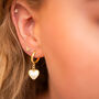 Sterling Silver Mother Of Pearl Heart Earrings, thumbnail 1 of 3