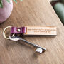Wooden Personalised Birth Flower Keyring, thumbnail 2 of 3