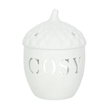 White Acorn Tealight Holder, 2 of 3