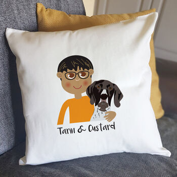 Personalised Boy Dog Lover Cushion, 2 of 11