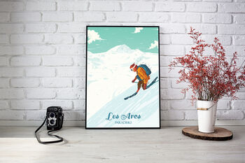 Les Arcs Ski Resort France Travel Poster Art Print, 4 of 6