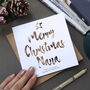Rose Gold Christmas Card For Nanna | Personalised, thumbnail 2 of 4
