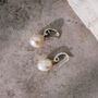 Sterling Silver White Freshwater Pearl Drop Earrings, thumbnail 4 of 8