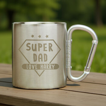 Personalised Super Dad Stainless Steel Mug, 2 of 5