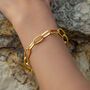 Adjustable Large Gold Chain Bracelet, thumbnail 1 of 6