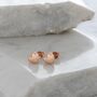 Tiny Heart Stud Earrings Gold Or Rose Gold Vermeil, thumbnail 2 of 6