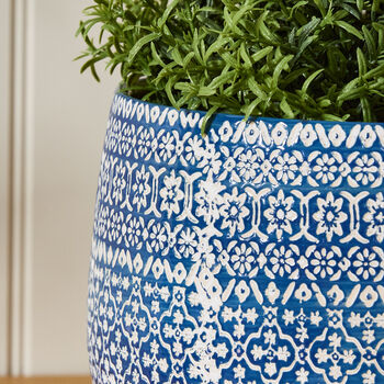 Azla Blue Mosaic Ceramic Planters, 4 of 5