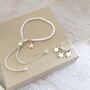 Personalised Box Slider Bracelet Rose Gold Dinky Star, thumbnail 2 of 8