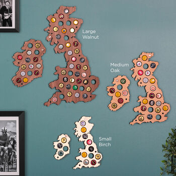 British Isles Beer Collector Cap Map Wall Art, 5 of 6
