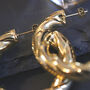 Large Twisted Hoop Earrings 18ct Gold, thumbnail 3 of 7