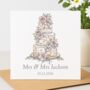 Personalised Floral Wedding Cake Card, thumbnail 2 of 2