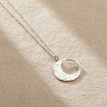 Textured Personalised Large Moonshine Necklace, 3 of 9