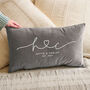 Personalised Couples Initials Velvet Cushion, thumbnail 2 of 5