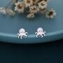 Sterling Silver Tiny Octopus Stud Earrings, thumbnail 1 of 9
