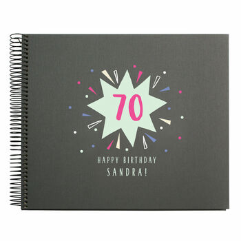 Personalised 70th Birthday Spiral Bound Book, 3 of 10
