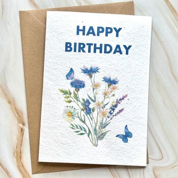 Plantable Wildflower Seed Birthday Card A5 Size, 10 of 10