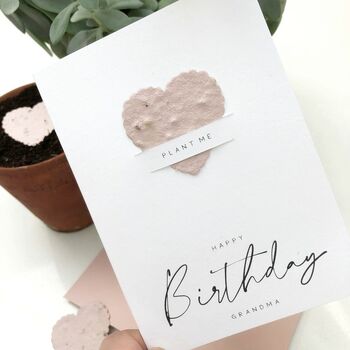 Plantable Seed Paper Heart Birthday Card, 7 of 10