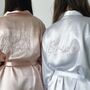 Pink Embroidered Bridesmaid Robes, thumbnail 3 of 5